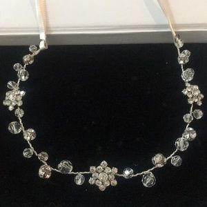 Jeweled bridal headpiece.